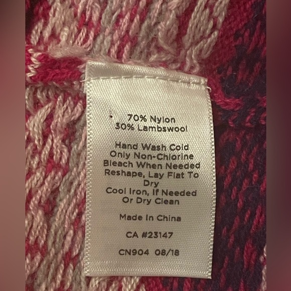 Talbots Pink Fair Isle Button Front Cardigan Size 1X Petite - Picture 2 of 12